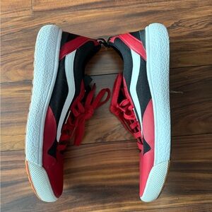 Vans Red and Black Sneakers with White Accents